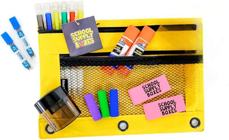 Elementary School Essentials Bundle | 1 Box - 91 Pieces per Box | School Supply Boxes - Back to School Essentials | Includes Binders, Folers, Notebooks, Filler Paper, Pencils, Notecards, Pens, & More - Image 4