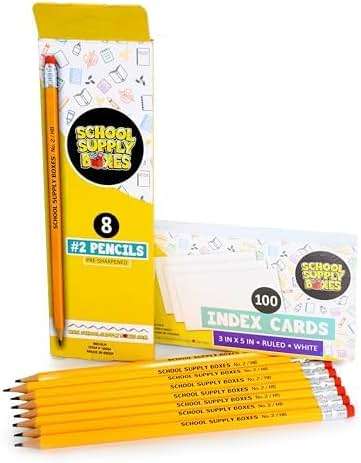 Elementary School Essentials Bundle | 1 Box - 91 Pieces per Box | School Supply Boxes - Back to School Essentials | Includes Binders, Folers, Notebooks, Filler Paper, Pencils, Notecards, Pens, & More - Image 6
