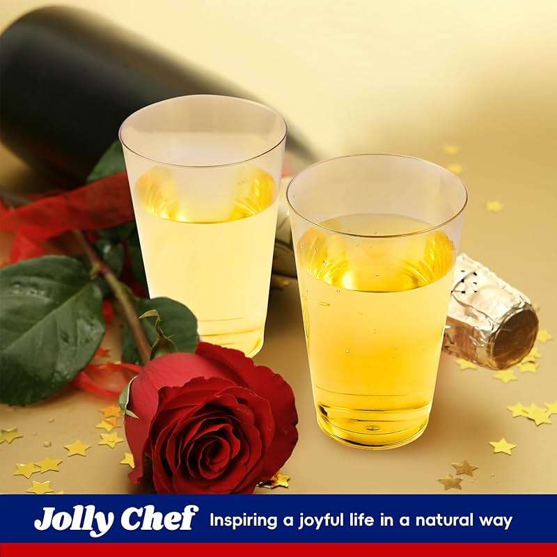 JOLLY CHEF 16 oz Clear Disposable Plastic Cups, 100 Pack Heavy-duty Plastic Cups Tumblers,Perfect for for Halloween, Christmas, and Thanksgiving Parties - Image 6