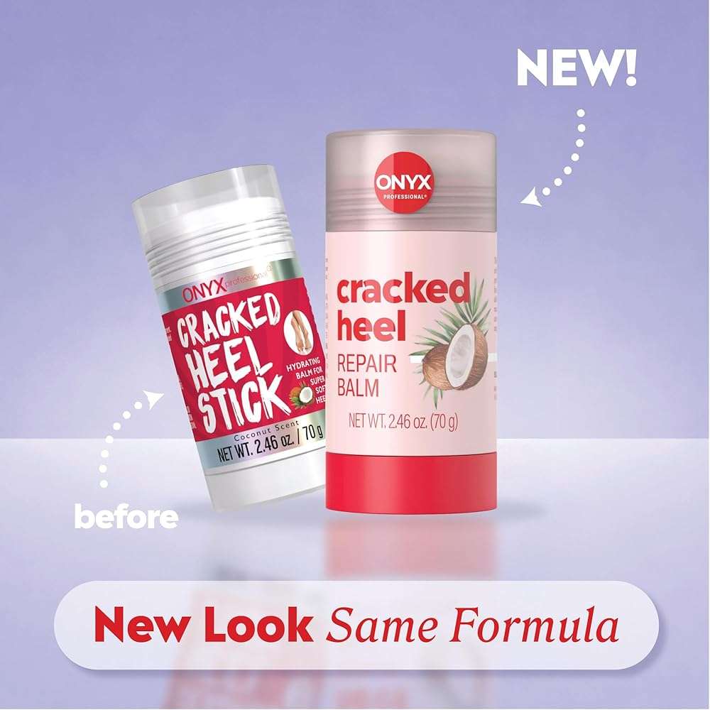 Onyx Professional Cracked Heel Repair Balm Stick for Dry Cracked Feet Treatment, Coconut Scent, 1 pack - Moisturizing Foot Balm, Rolls On, Cracked Heel Treatment - Image 2