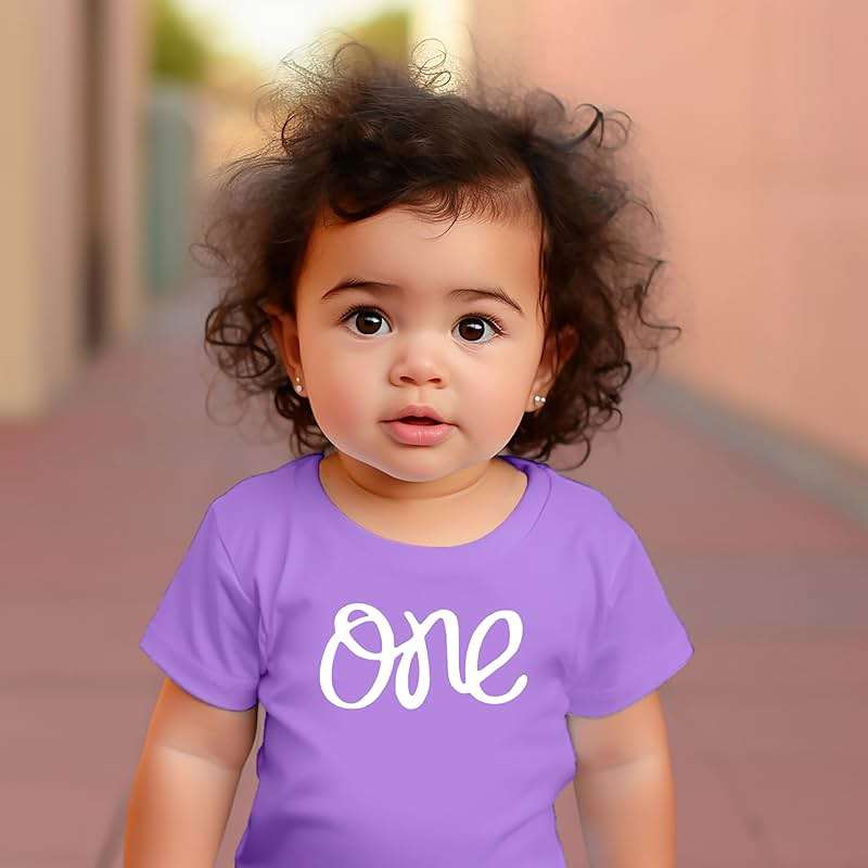 One 1st Birthday Shirt for Baby Girls First Birthday Outfit - Image 5