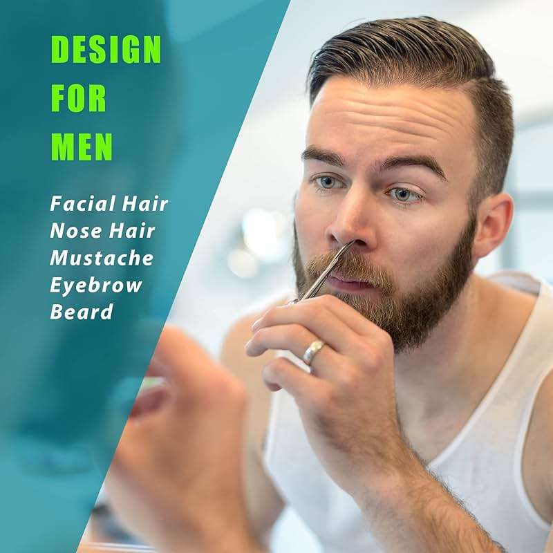 Facial Hair Small Grooming Scissors For Men Women - Eyebrow, Nose Hair, Mustache, Beard, Eyelashes, Ear Trimming Kit - Curved and Rounded Safety Tip Clippers For Hair Cutting - 2PCS Silver - Image 6