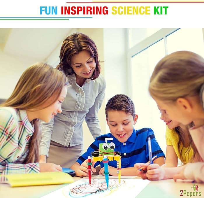 2Pepers Electric Motor Robotic Science Kits for Kids (4-in-1), DIY STEM Toys Kids Science Experiment Kits,Building Educational Robotics Kit for Boys and Girls,Circuit Engineering Science Project Kits - Image 6