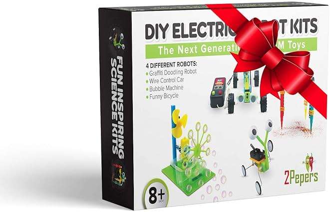 2Pepers Electric Motor Robotic Science Kits for Kids (4-in-1), DIY STEM Toys Kids Science Experiment Kits,Building Educational Robotics Kit for Boys and Girls,Circuit Engineering Science Project Kits - Image 7