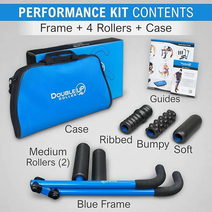DoubleUP Roller Performance Kit - Muscle Massager with Lever-Action Pressure Control and Quick-Change Rollers - Image 2