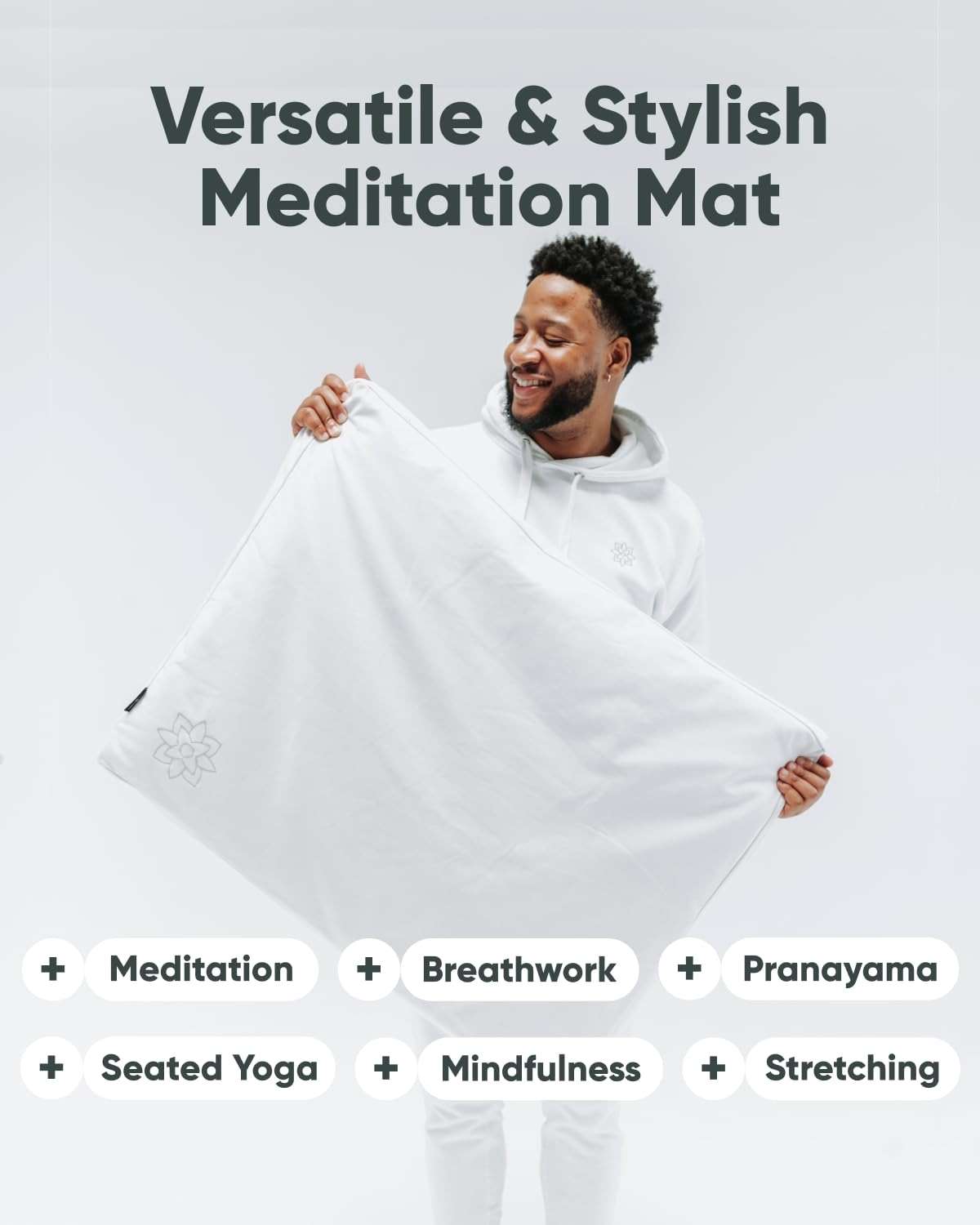Mindful & Modern Zabuton Meditation Mat - Cotton Filled Yoga and Meditation Pad - Zabuton Meditation Cushion for Kneeling and Sitting Support - Large Rectangular Sitting Floor Pillow for Bench or Zafu - Image 5