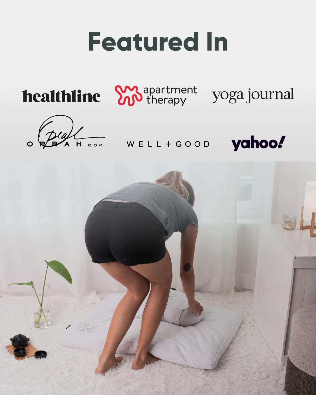 Mindful & Modern Zabuton Meditation Mat - Cotton Filled Yoga and Meditation Pad - Zabuton Meditation Cushion for Kneeling and Sitting Support - Large Rectangular Sitting Floor Pillow for Bench or Zafu - Image 7