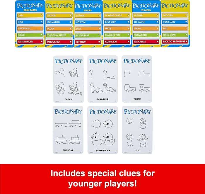 Mattel Games Pictionary Classic Board Game of Drawing & Guessing for Families & Game Night, Team Play with Unique Catch-All Category for Players 8+ Years - Image 4