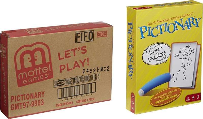 Mattel Games Pictionary Classic Board Game of Drawing & Guessing for Families & Game Night, Team Play with Unique Catch-All Category for Players 8+ Years - Image 6