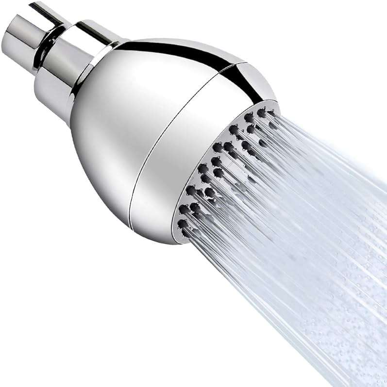 Aisoso High Pressure Shower Head 3 Inches Anti-clog Anti-leak Fixed Showerhead Chrome with Adjustable Swivel Brass Ball Joint for Relaxing and Comfortable Shower Experience - Image 1