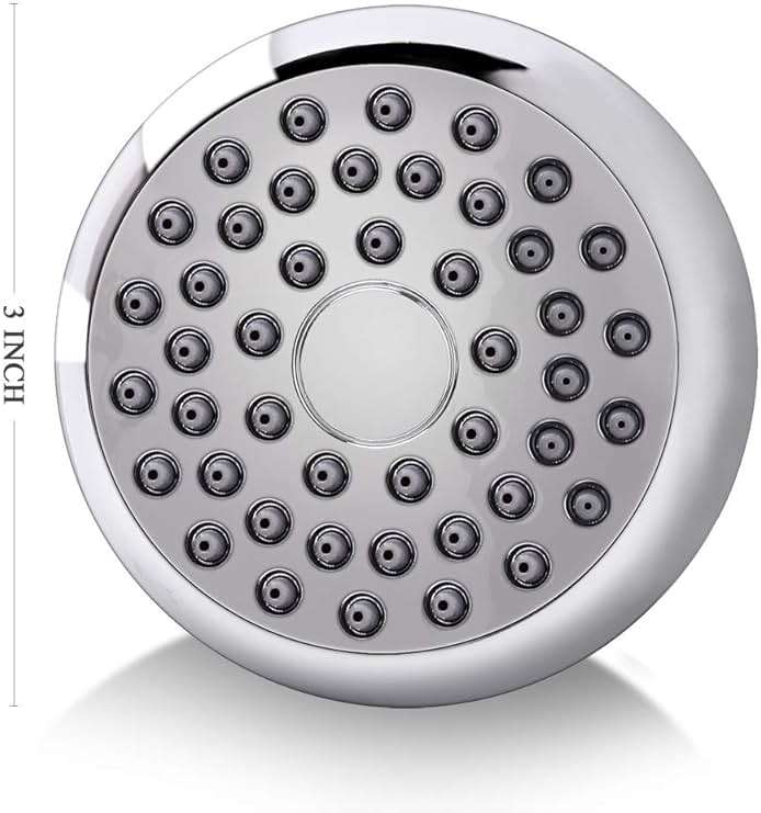Aisoso High Pressure Shower Head 3 Inches Anti-clog Anti-leak Fixed Showerhead Chrome with Adjustable Swivel Brass Ball Joint for Relaxing and Comfortable Shower Experience - Image 3