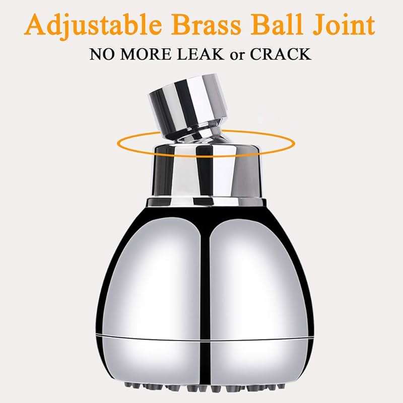 Aisoso High Pressure Shower Head 3 Inches Anti-clog Anti-leak Fixed Showerhead Chrome with Adjustable Swivel Brass Ball Joint for Relaxing and Comfortable Shower Experience - Image 4