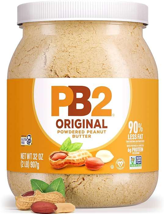 PB2 Original Powdered Peanut Butter - [32 Ounce Jar] 6g of Protein, 90% Less Fat, Certified Gluten Free, Only 60 Calories per Serving, Perfect for Protein Shakes, Smoothies, and Low-Carb, Keto Diets - Image 1