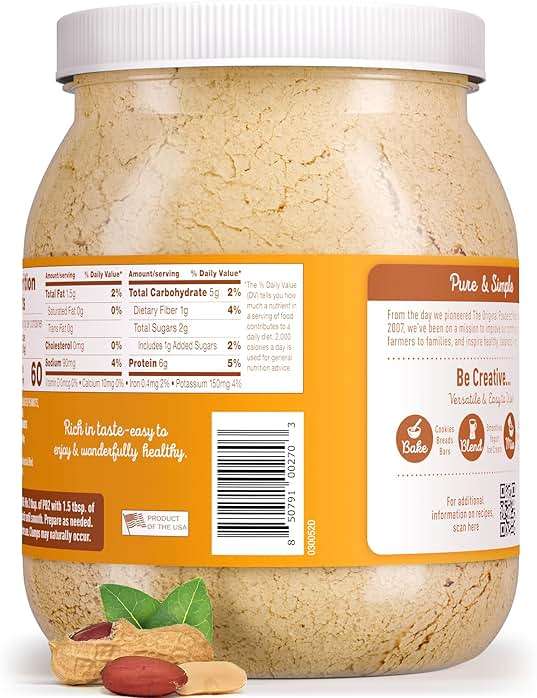 PB2 Original Powdered Peanut Butter - [32 Ounce Jar] 6g of Protein, 90% Less Fat, Certified Gluten Free, Only 60 Calories per Serving, Perfect for Protein Shakes, Smoothies, and Low-Carb, Keto Diets - Image 9