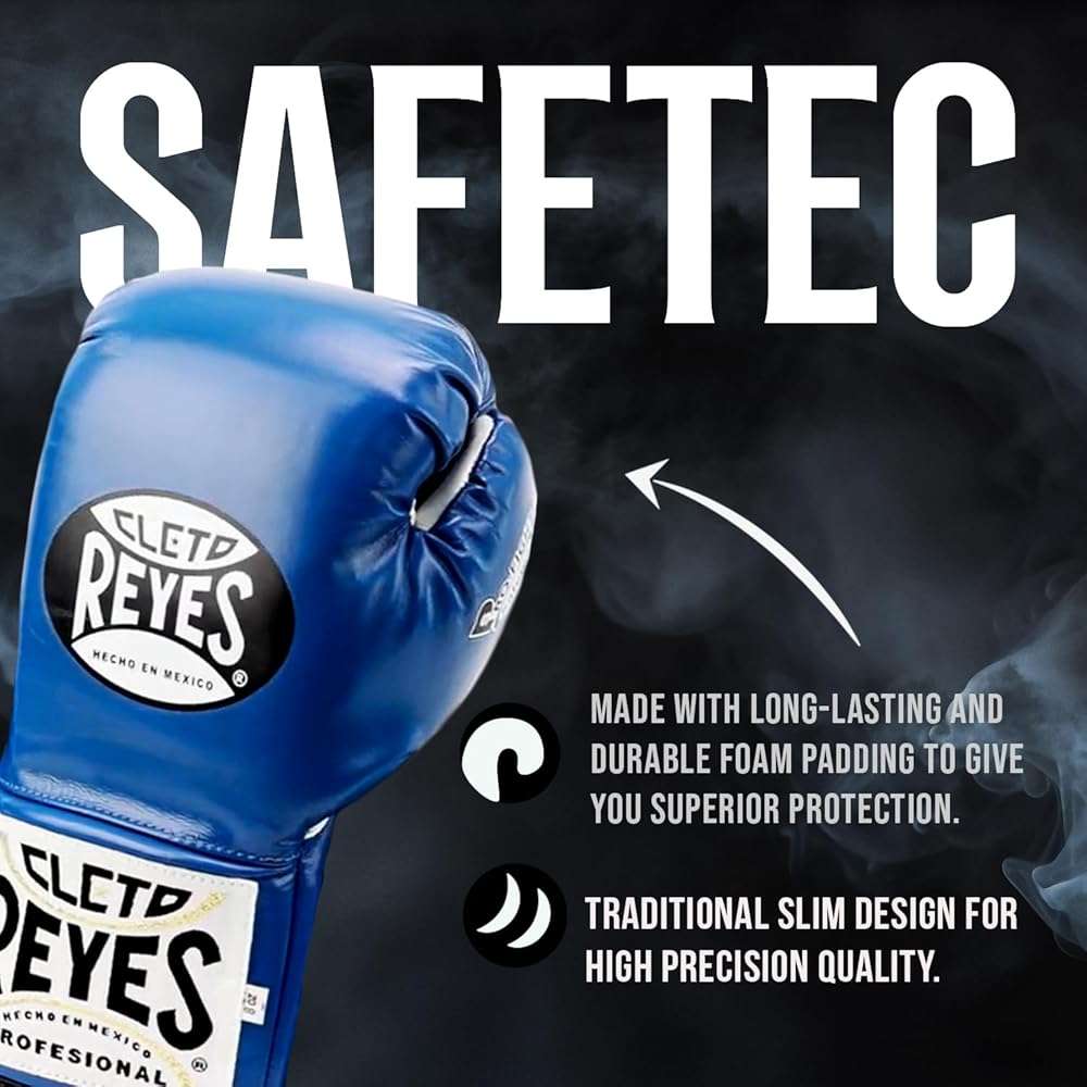 CLETO REYES Safetec Professional Competition Boxing Gloves for Men and Women, MMA, Kickboxing, Muay Thai, Lace Up - Image 3