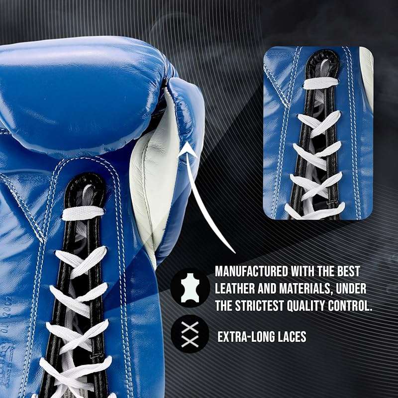 CLETO REYES Safetec Professional Competition Boxing Gloves for Men and Women, MMA, Kickboxing, Muay Thai, Lace Up - Image 4