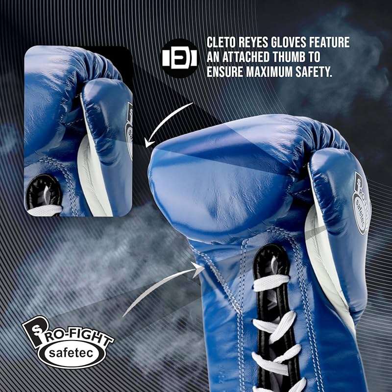 CLETO REYES Safetec Professional Competition Boxing Gloves for Men and Women, MMA, Kickboxing, Muay Thai, Lace Up - Image 5
