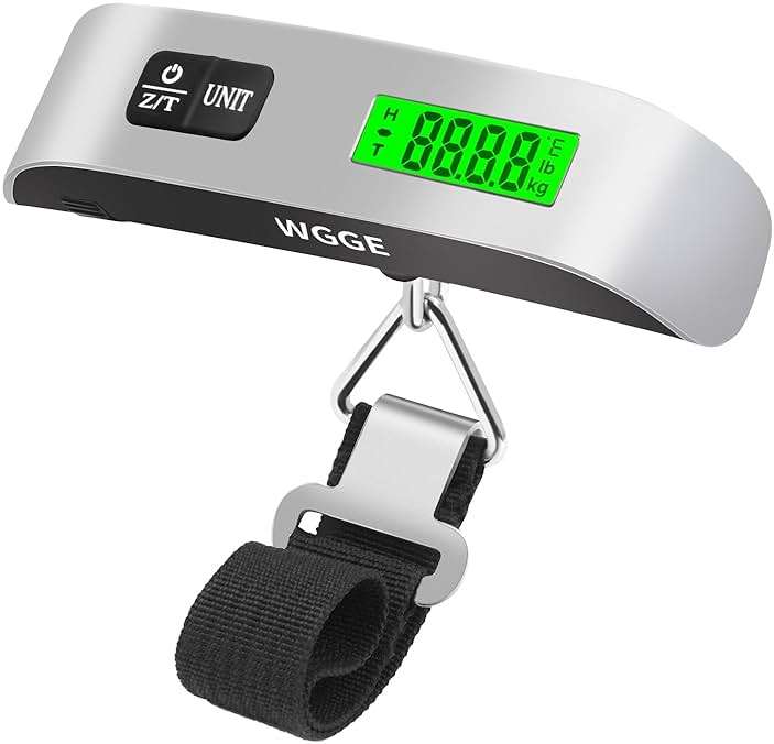 Digital Luggage Scale, WGGE Travel Luggage Weight Scale, Max 110lbs/50kg Baggage Scale with Backlit LCD Display - Image 1