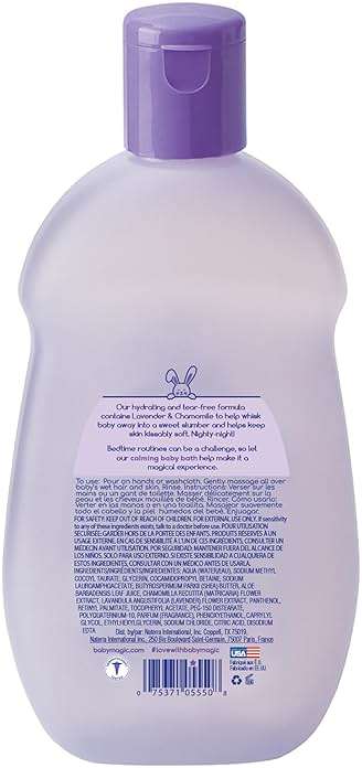 Baby Magic Calming Baby Bath, Lavender & Chamomile Scent, Specially Formulated for Baby's Delicate Skin, Made with Calendula, Tear Free, Hypoallergenic, Dermatologist Recommended, 9 Fl Oz - Image 2