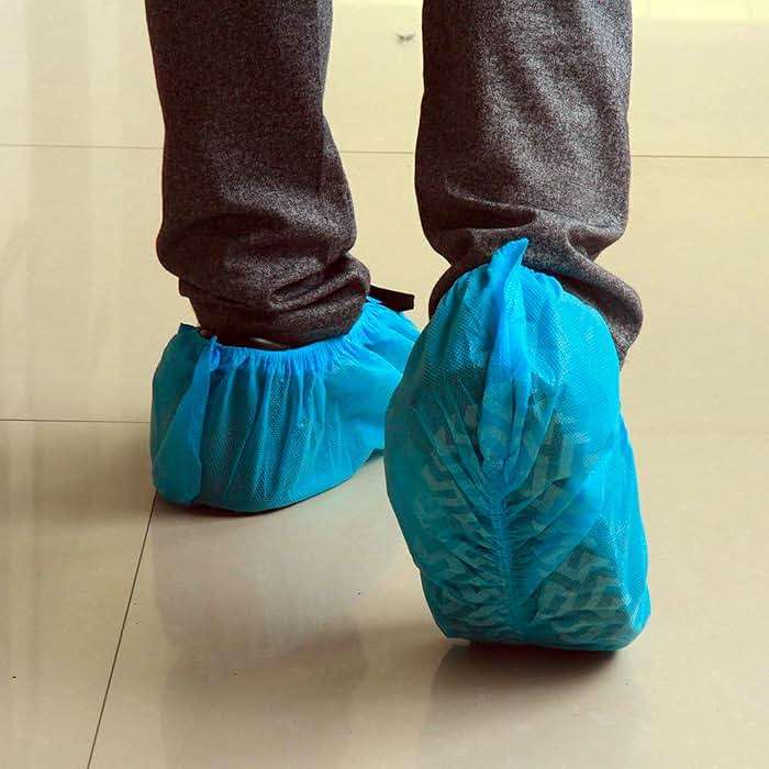 G & F Products Disposable Shoe Covers, Slip-Resistant Booties, Heavy-Duty, Waterproof, Elastic Band, Non-Slip Silicone Sole, Reusable, Protects Floors, Blue, 11 Us Men & 13 Us Women, X-L 100 Pieces - Image 8