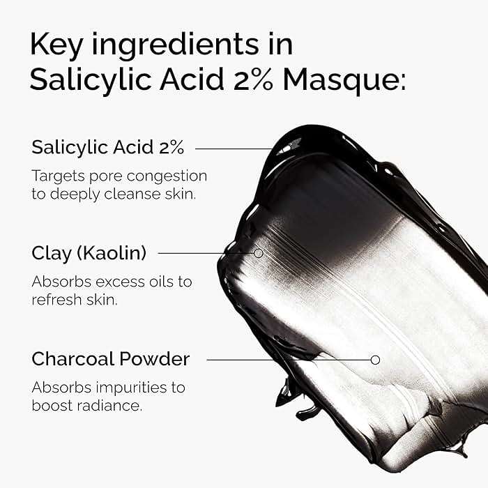 The Ordinary Salicylic Acid 2% Masque, Clarifying Charcoal & Clay Mask for Blemish-Prone Skin, 1.7 Fl Oz - Image 2