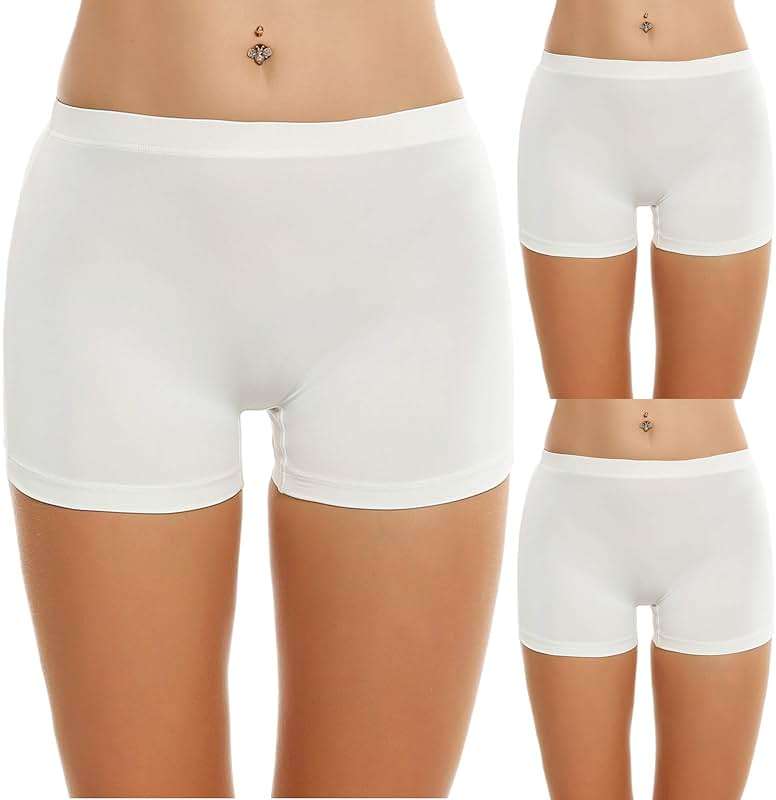 Ekouaer Boyshort Panties Women's Soft Underwear Briefs Invisible Hipster 3 Pack Seamless Boxer Brief Panties S-XXL - Image 1