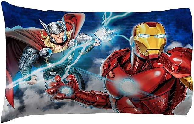Marvel Avengers Kids Comforter Set, 5 Piece Full Size Bed in a Bag, Reversible, Captain America, Iron Man, Hulk, Thor - Super Soft Fade Resistant Machine Washable Microfiber (Official Marvel Product) - Image 8