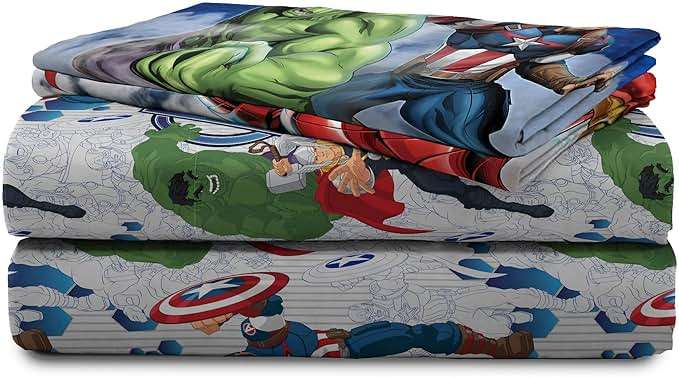 Marvel Avengers Kids Comforter Set, 5 Piece Full Size Bed in a Bag, Reversible, Captain America, Iron Man, Hulk, Thor - Super Soft Fade Resistant Machine Washable Microfiber (Official Marvel Product) - Image 10