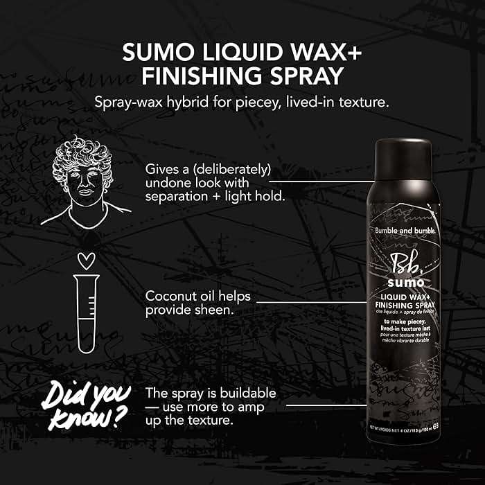 Bumble and bumble. Sumo Liquid Wax + Finishing Spray | For Piecey Texture, Buildable Separation, Light Hold + Natural Shine | With Coconut Oil | For All Hair Types, 4 Ounce - Image 5