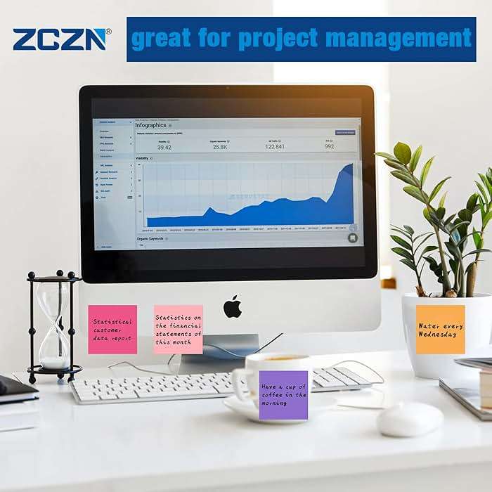 ZCZN 400 Sheets Pop-up Sticky Notes, 3 x 3 Inches, 4 Pads Bright Color Self-Stick Notes, 100 Sheets/Pad, Green - Image 8