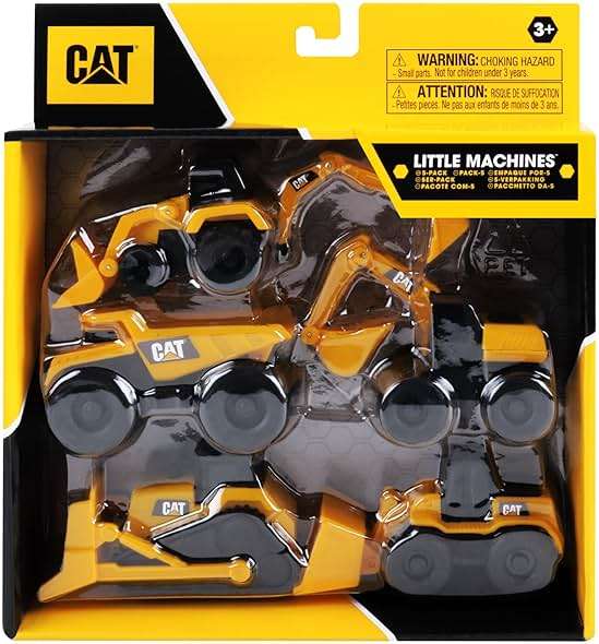 Cat Construction Little Machines 5 Pack - Great Cake Toppers - Image 5