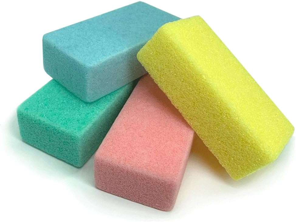 Maryton Pumice Sponge for Feet, Ultimate Pedicure Stone Callus Remover & Foot Scrubber Bulk Pack of 4(Assorted Colors) - Image 1