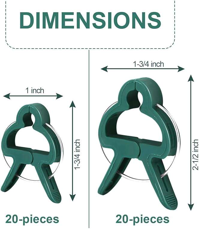 Yinghezu 40 Pcs Plant Support Clips,Flower and Vine,Garden Tomato Plant Support Clips for Supporting Stems,Vines Grow Upright Climbing,Tool for Straightening,Tomato Cage,Trellis. 2 Sizes in one Pack - Image 2