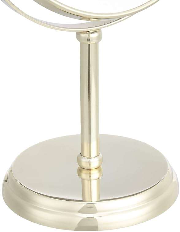 Amazon Basics 360° Rotation Double Sided Vanity Mirror, 1X/5X Magnification, Tabletop Mount, Iron Frame, 7.2"L x 4.92"W, Gold - Image 5