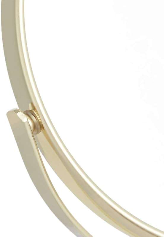 Amazon Basics 360° Rotation Double Sided Vanity Mirror, 1X/5X Magnification, Tabletop Mount, Iron Frame, 7.2"L x 4.92"W, Gold - Image 6