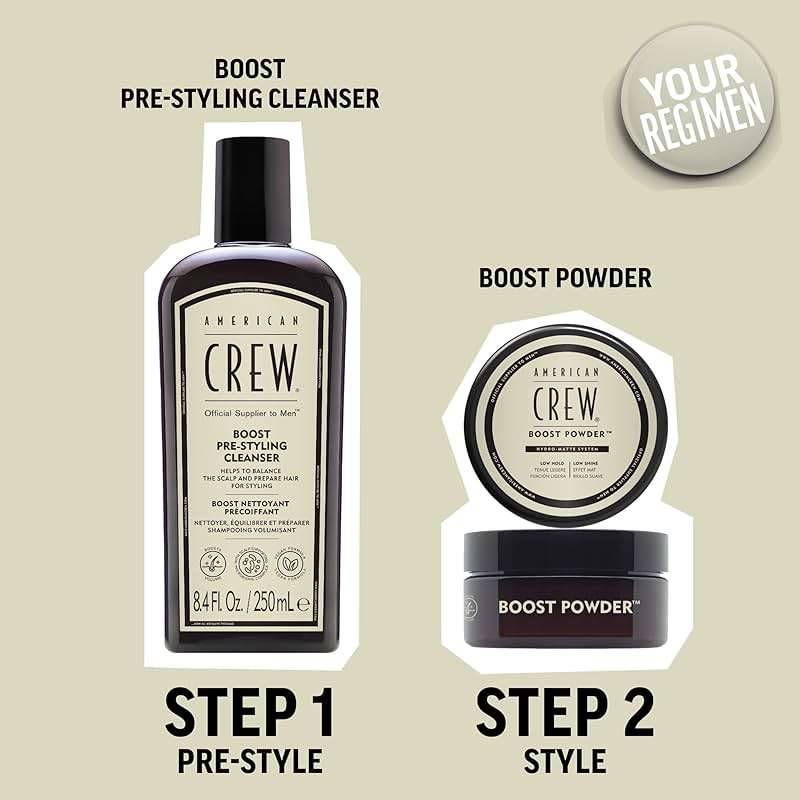 AMERICAN CREW Men's Pre Styler Boost Shampoo for Fine & Thin Hair, Instantly Volumizing Formula, Adds Volume, Lift, & Shine, Vegan, 8.4 fl oz - Image 6