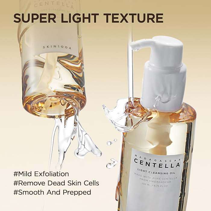 SKIN1004 Madagascar Centella Light Cleansing Oil 6.76 fl.oz, 200ml | Gentle Oil Cleanser for Face, Korean Facial Cleanser, Double Cleansing - Image 5