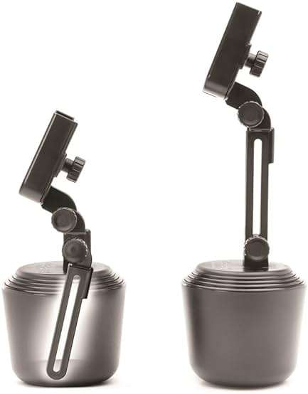 WeatherTech CupFone with Extension – Adjustable, Universal Cup Holder Cell Phone Mount Car & Truck Accessory – Best Design for iPhone & Smartphone Charging – Black Plastic Knobs - Image 2