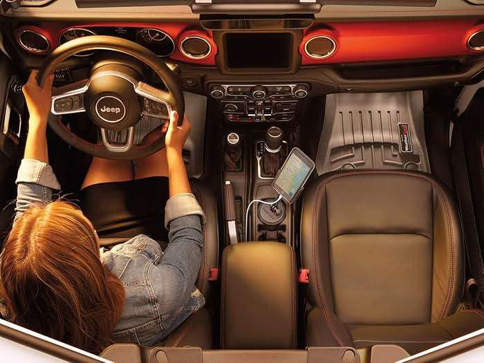 WeatherTech CupFone with Extension – Adjustable, Universal Cup Holder Cell Phone Mount Car & Truck Accessory – Best Design for iPhone & Smartphone Charging – Black Plastic Knobs - Image 4