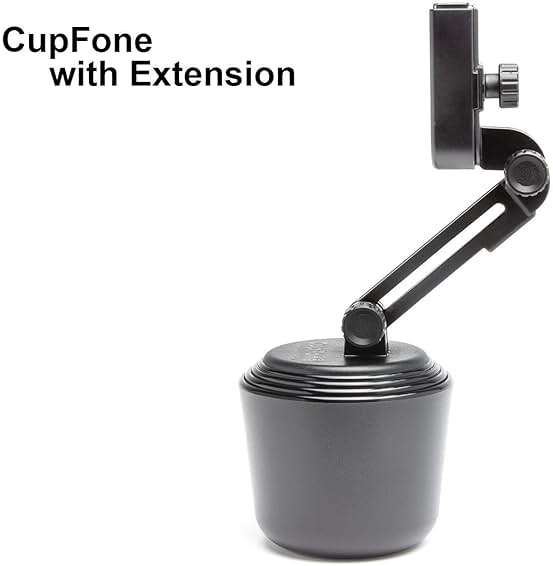 WeatherTech CupFone with Extension – Adjustable, Universal Cup Holder Cell Phone Mount Car & Truck Accessory – Best Design for iPhone & Smartphone Charging – Black Plastic Knobs - Image 5