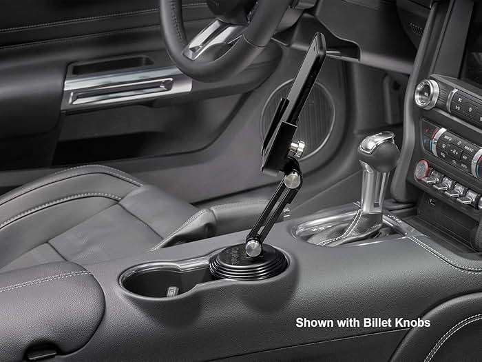 WeatherTech CupFone with Extension – Adjustable, Universal Cup Holder Cell Phone Mount Car & Truck Accessory – Best Design for iPhone & Smartphone Charging – Black Plastic Knobs - Image 8