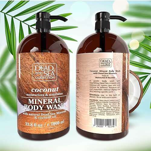 Dead Sea Collection Coconut Body Wash for Women and Men - with Pure Dead Sea Minerals and Coconut Oil - Cleanses and Moisturizes Skin - Pack of 2 (67.6 fl. oz) - Image 7
