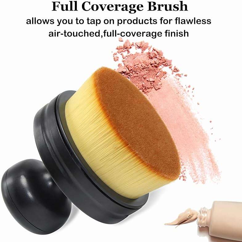 Extra Large Body Makeup Brush For Self Tanner, Wide-headed Kabuki Foundation Tanning Brush Streak-Free Blending Applicator for Leg, Back & Full Body, Bronzer, Lotion Tan Mousse, Wet&Dry Use - Image 2