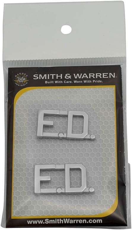 Smith & Warren 1/2" F.D. Letter Collar Brass Rank Insignia Silver Finish Fire Uniform Pin - Image 4
