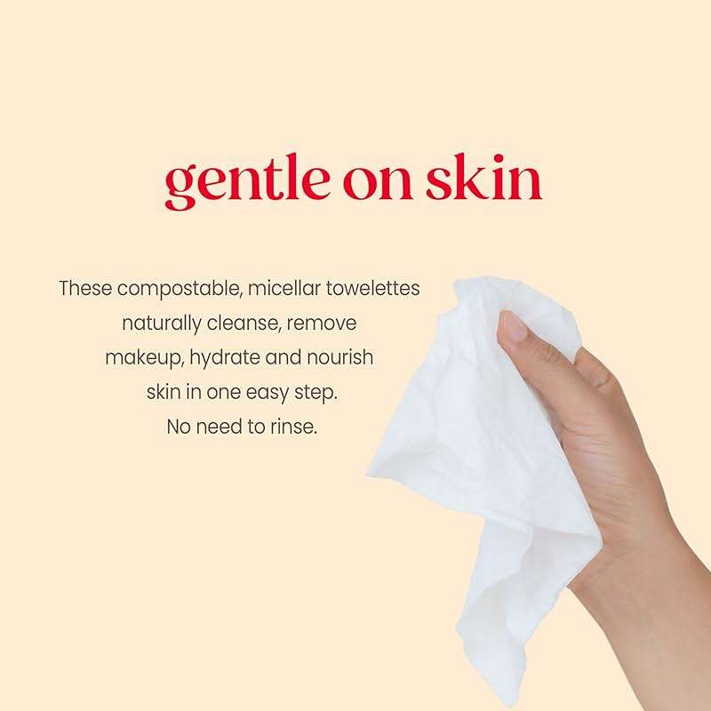 Burt’s Bees Micellar Rose Water Facial Towelettes, 100% Plant Based Cloth; 99% Natural Origin; Remove Makeup, Cleanse, Hydrate; No Greasy, Oily Residue; All Skin Types (Pack May Vary) - Image 5