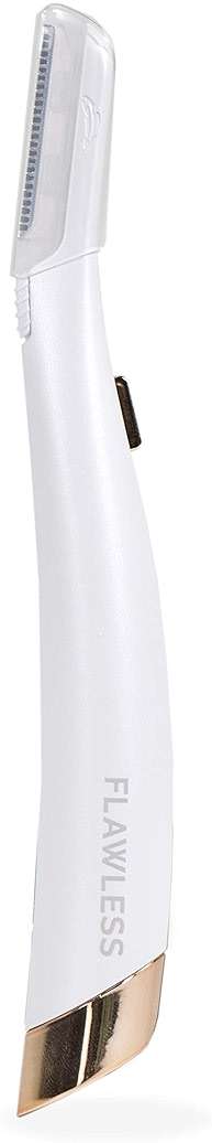 Finishing Touch Flawless Dermaplane Glo Lighted Facial Exfoliator - Non-Vibrating and Includes 6 Replacement Heads, White/Rose Gold - Image 1