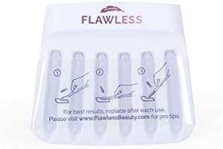 Finishing Touch Flawless Dermaplane Glo Lighted Facial Exfoliator - Non-Vibrating and Includes 6 Replacement Heads, White/Rose Gold - Image 7