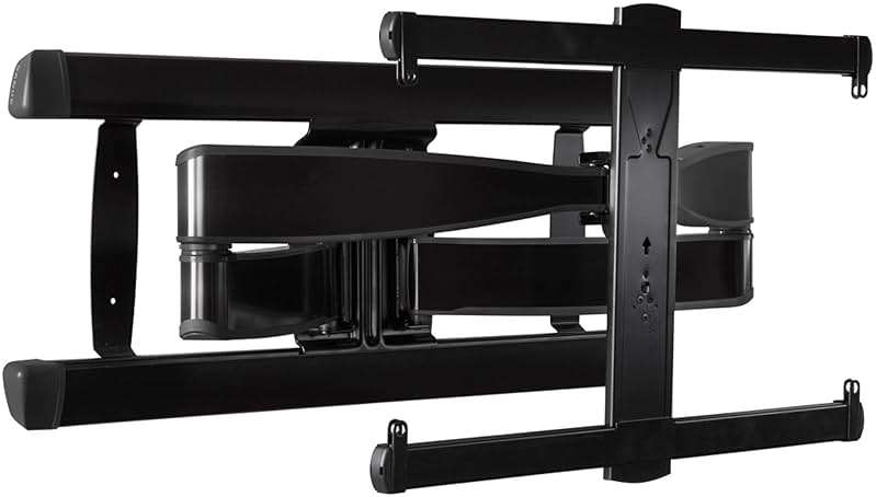 SANUS Full Motion TV Wall Mount for 42” to 90” TVs up to 125lbs – Extend, Swivel, Tilting TV Mount - Easy 3 Step DIY Install w/ Included Hardware - Black Finish - Image 1