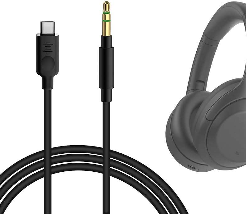 GEEKRIA USB-C Digital to Audio Cable Compatible with Sony ULT WEAR, WH-1000XM6/1000XM5/1000XM4, WH-XB910N, WH-CH720N, INZONE H5, Replacement Type-C Audio Cord (5.6ft / 1.7m) - Image 1