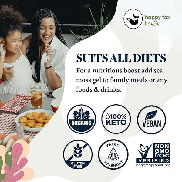 HAPPY FOX Organic Sea Moss Raw Gold - Makes 75oz of Seamoss Gel Rich in Vitamins & Minerals, Certified Non-GMO, Wildcrafted, Sundried Superfood - 3.5 oz Bag - Image 5
